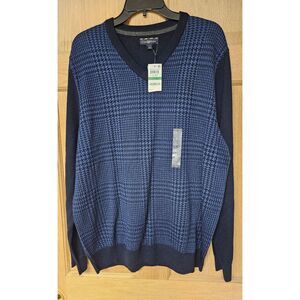Club‎ Room Large V-Neck Merino Wool Sweater New